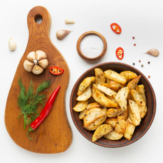 Garlic Potato Wedges